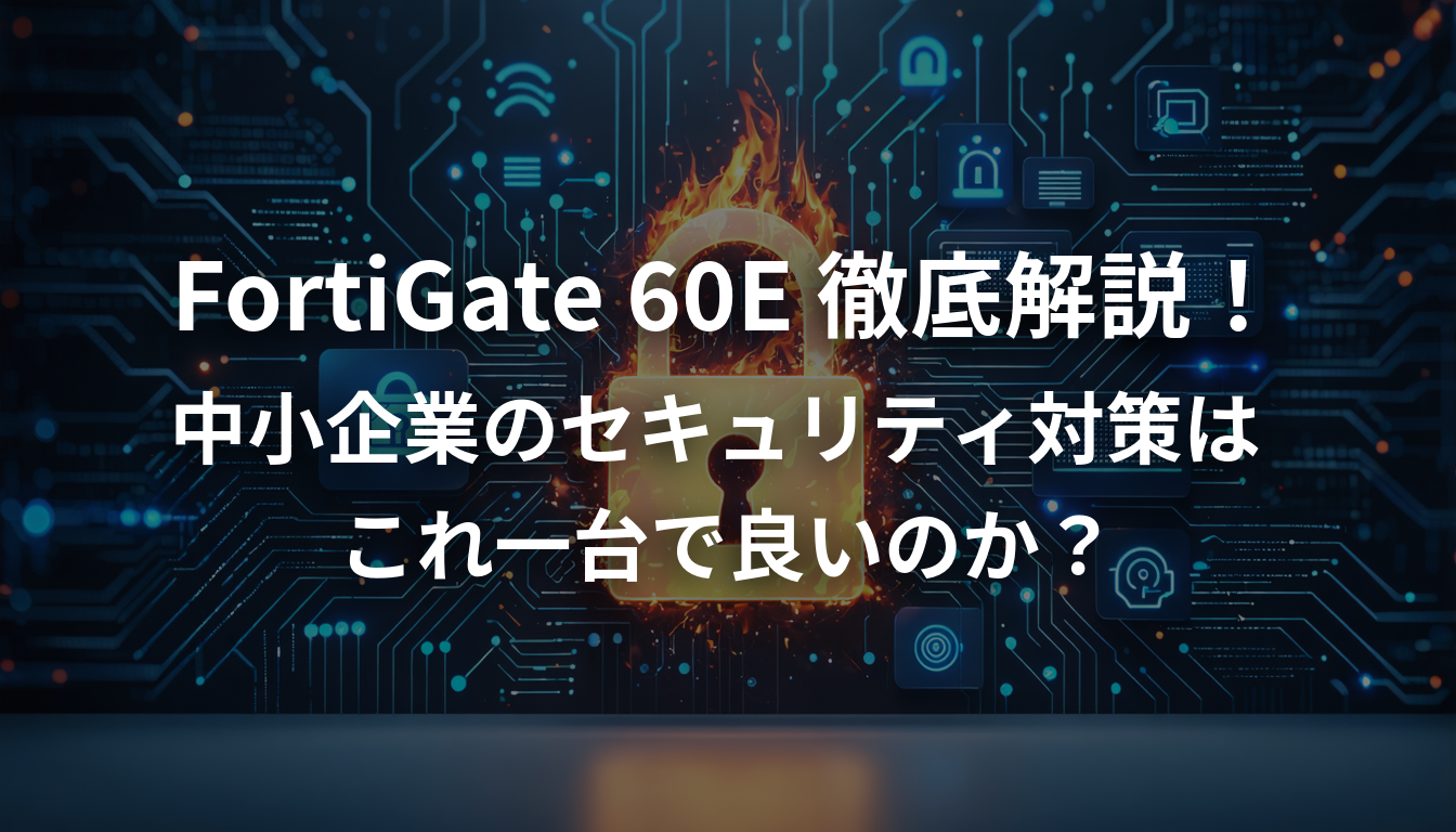 FortiGate 60E (fg 60e) 徹底解説！中小企業のセキュリティ対策はこれ