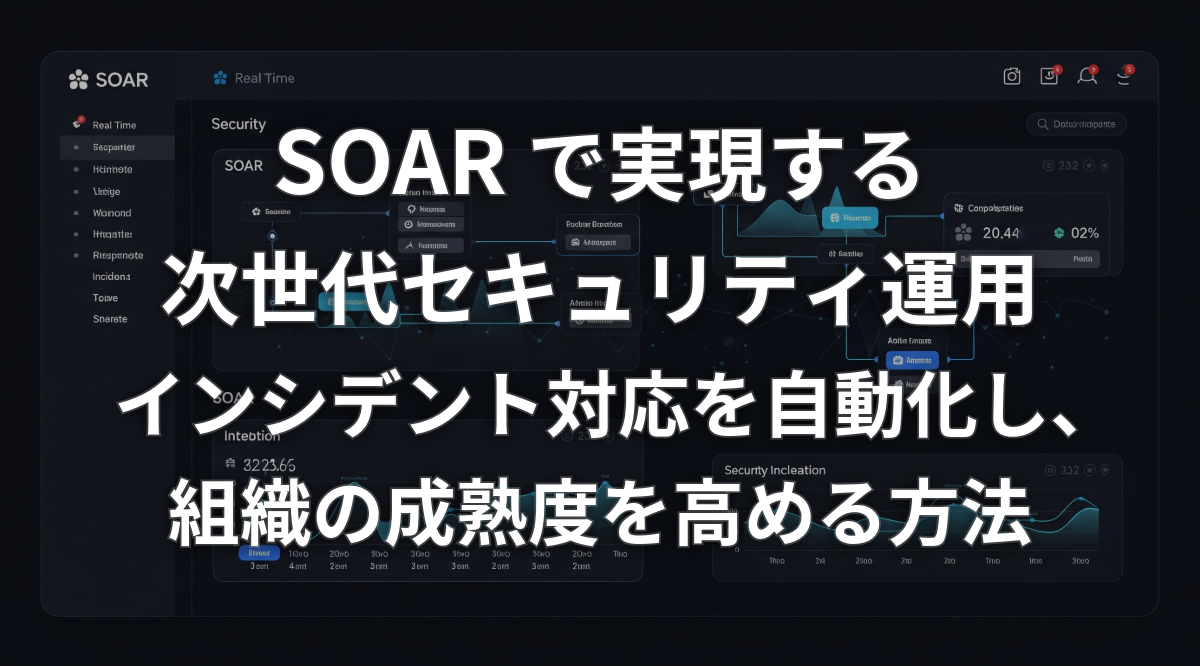 SOARで実現する次世代セキュリティ運用：インシデント対応を自動化し、組織の成熟度を高める方法 - AIセキュリティ